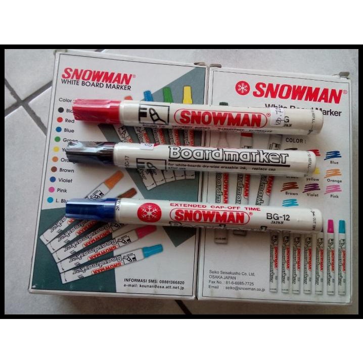 

Banana | Spidol Snowman Bg-12 Whiteboard 12Pcs