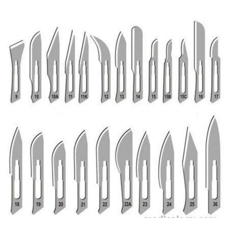 Surgical Blade No 10 11 12 13 14 15 18 19 20 21 22 23 24 25 per Pcs