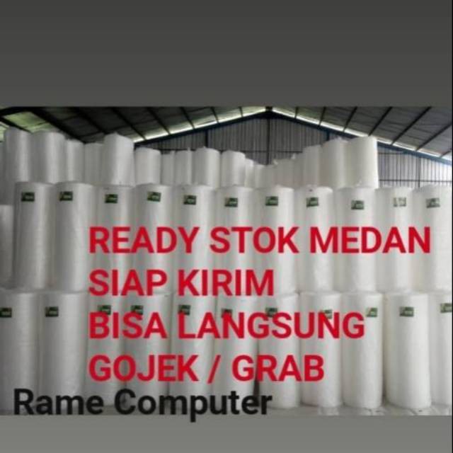 

BUBBLE WRAP JUMBO TEBAL UKURAN 1.25m X 50m plastik putih merK MTAP