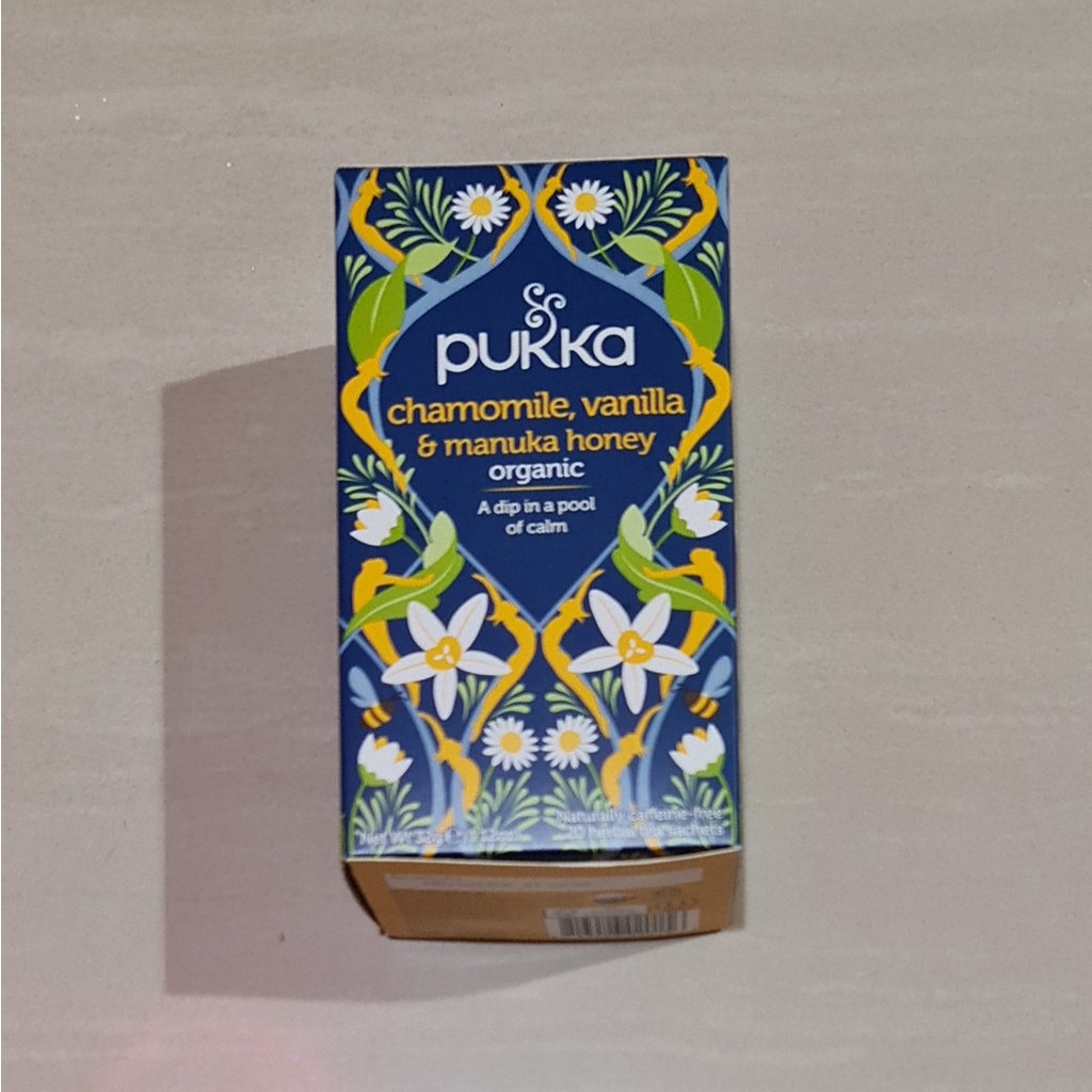 

Pukka Chamomile, Vanilla & Manuka Honey Caffeine Free 20 x 1.6 Gram