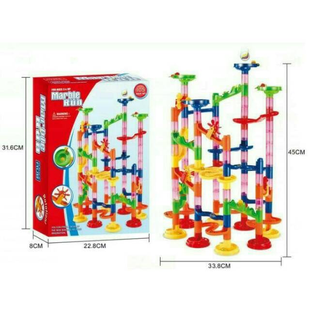 Mainan Edukasi Marble Run isi 105 pcs atau Kado Mainan Anak Marble Run