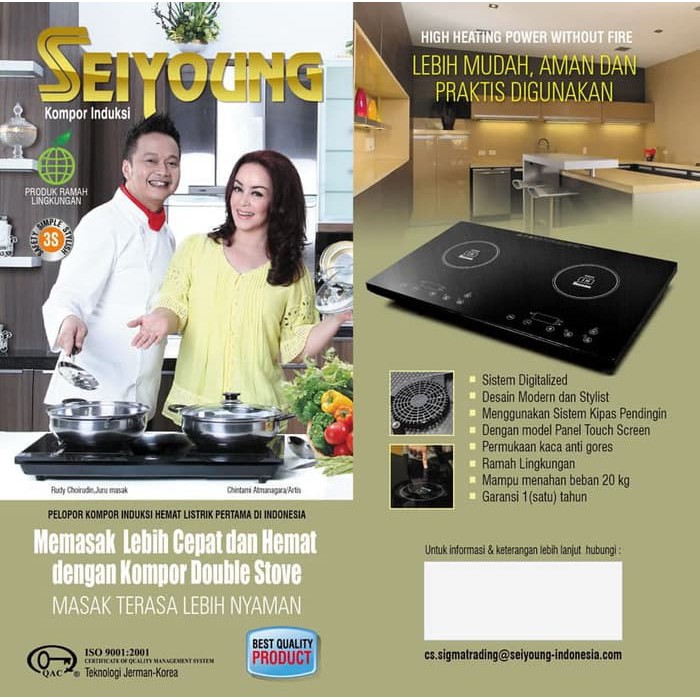 KOMPOR INDUKSI SEIYOUNG IMPORT KOREA 2 TUNGKU