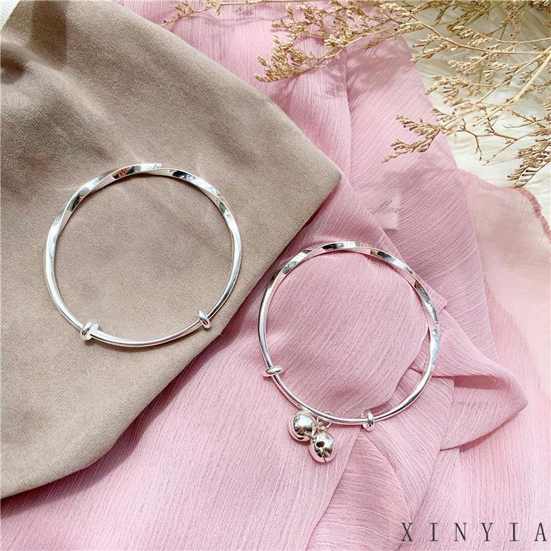 Gelang Titanium Wanita Anti Karat Adjustable Tahan Lama Untuk Wanita/Anak