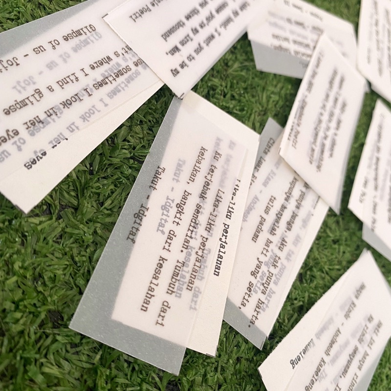 

30 pcs Lirik Lagu Bookpaper Kalkir untuk Jurnal Scrapbook