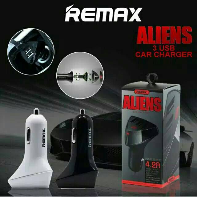 Charger Mobil 3 Port Usb Saver Mobil -ALIEN