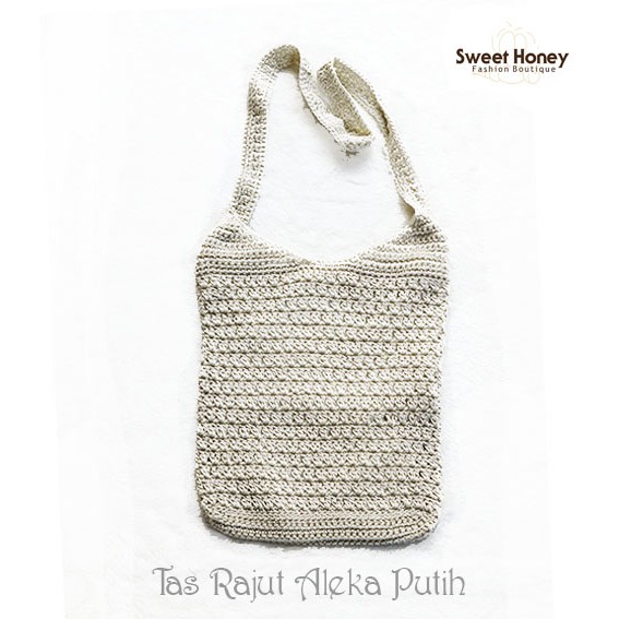 Sweet Honey ~ Tas Selempang Rajut Bali Aleka Size Besar L [Bisa COD Bayar di tempat]