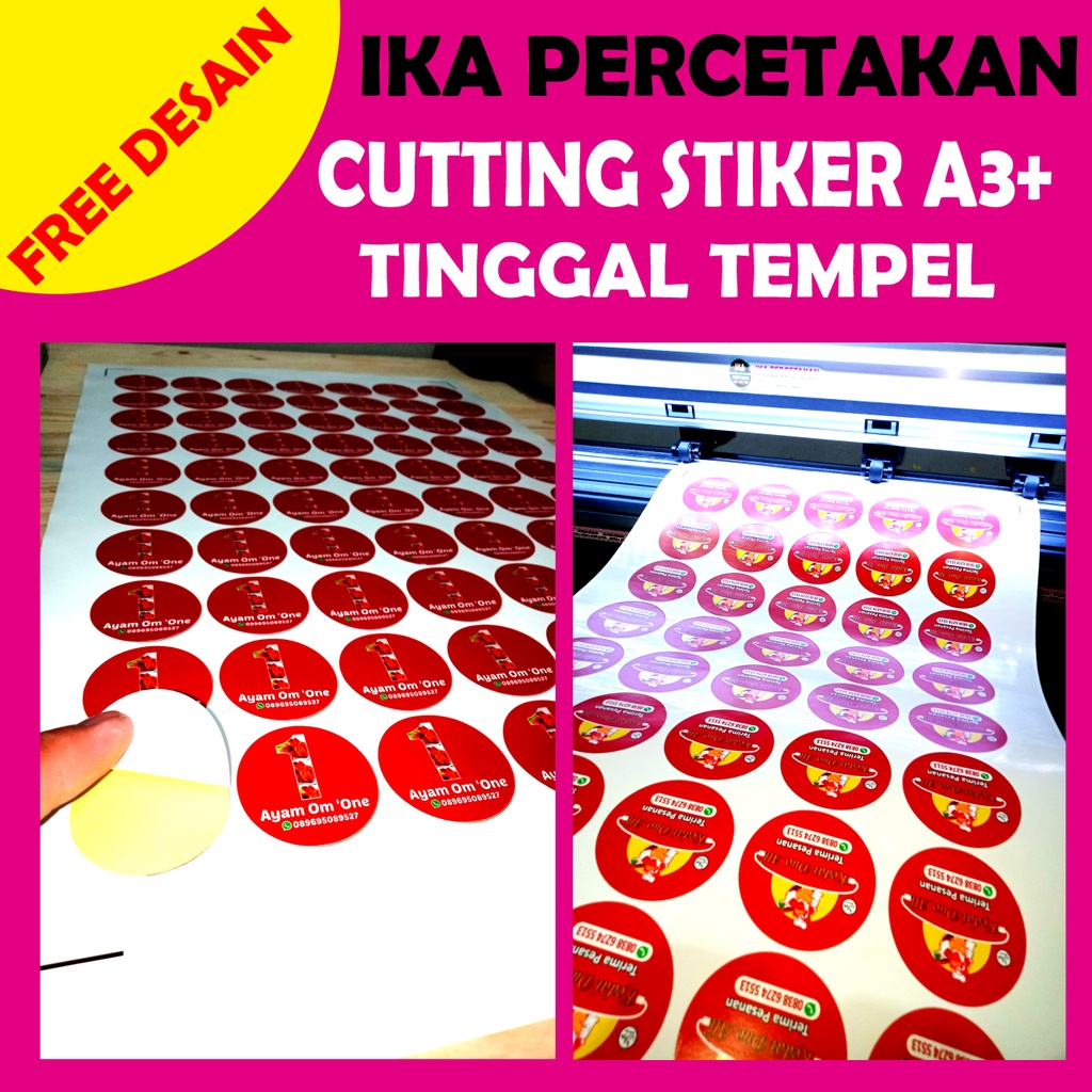 

CUTTING STICKER PRODUK CROMO A3+ ( PRINT + CUTTING )