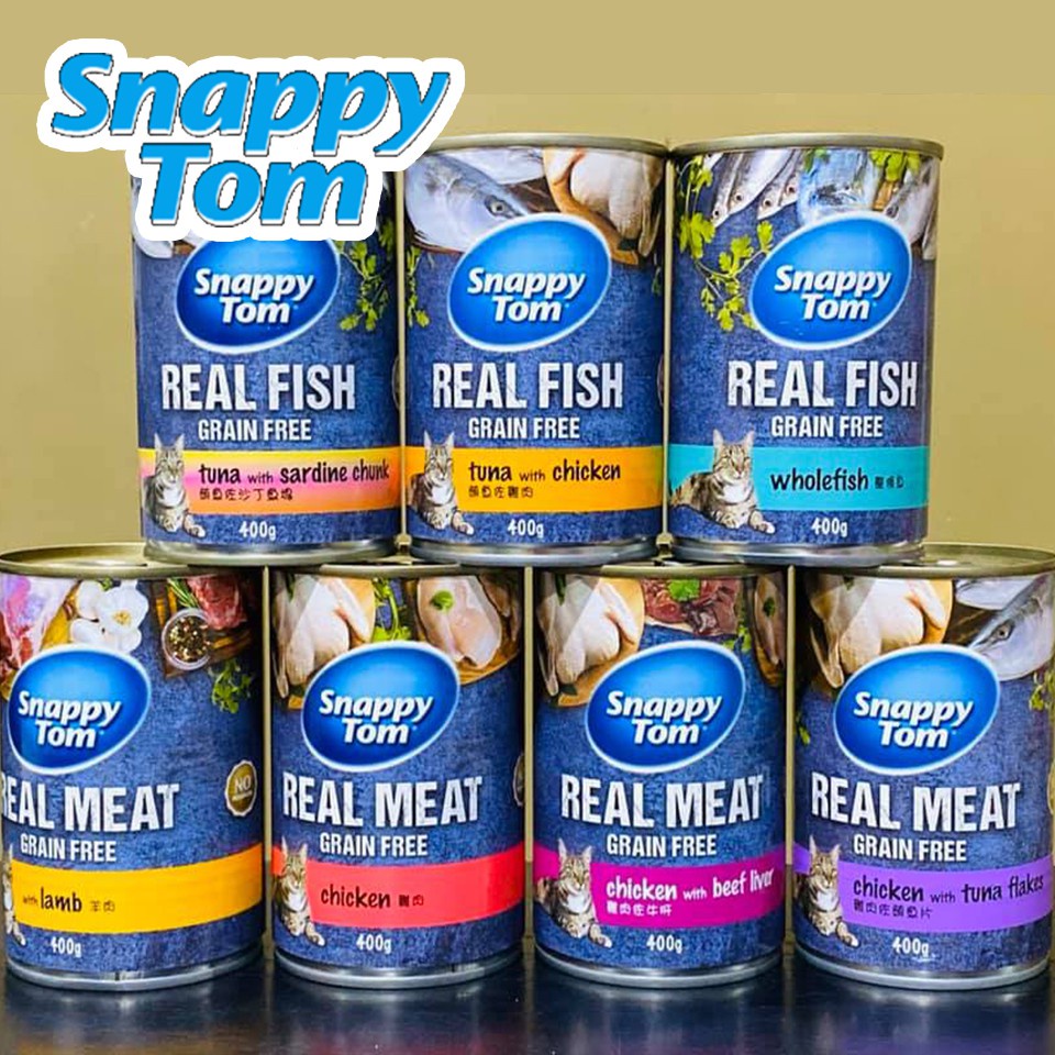 Snappy Tom 400GR Kaleng Makanan Kucing Adult Wet Cat Food SnappyTom Premium