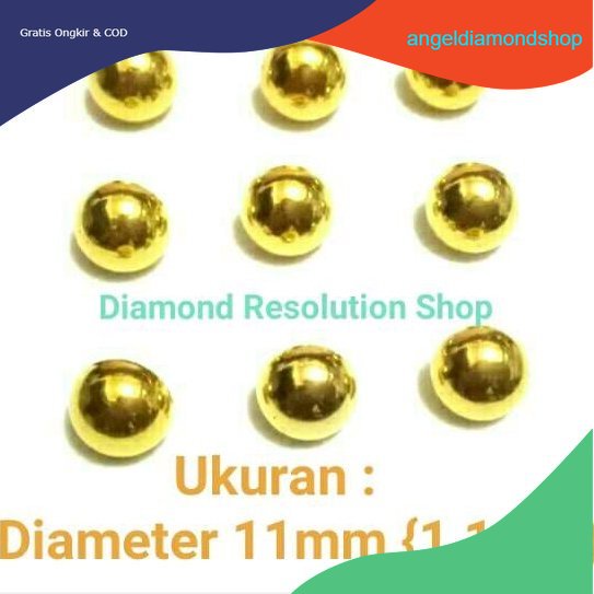 100 PCS Diameter 11 mm Kancing Jamur Emas Timbul Kancing Baju Gold