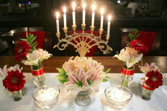 Tempat Lilin Cabang 7 Kuningan - Tempat Lilin Kipas - Candle Holder