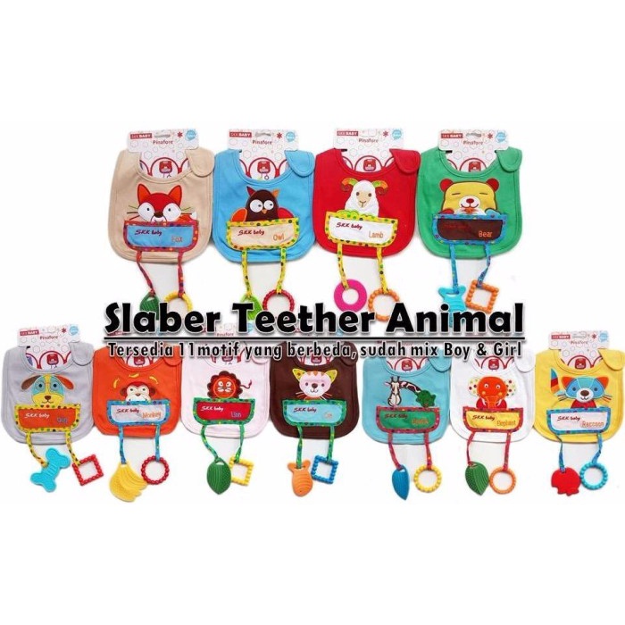 ♥BabyYank♥ SLABBER BAYI TEETHER SKK Terbaru - SLABER KAIN TEETHER BAYI SKK BABY - BABY BIB - SLABER