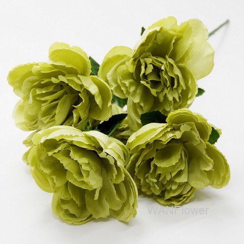 WANFLOWER Bunga Peony Beauty X7 * HIJAU