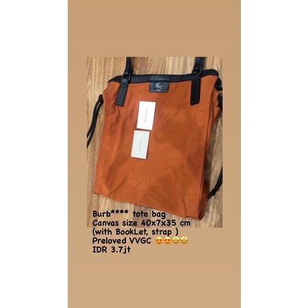BURBERRY TOTE BAG CANVAS