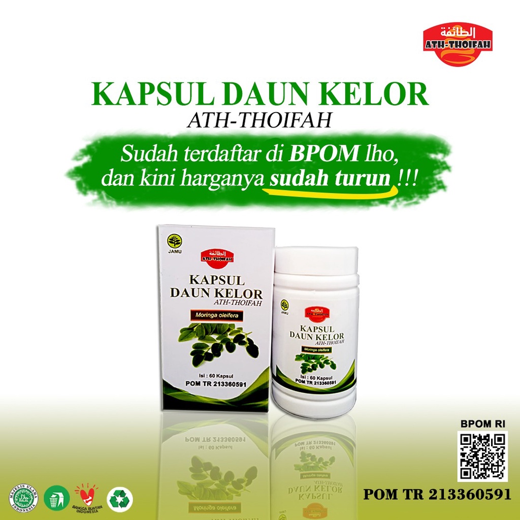 KAPSUL DAUN KELOR MURNI ORIGINAL 60 KAPSUL EXTRA DAUN KELOR