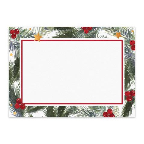 

[[BISA COD]] Note Card Glimmery Bough Set of 6