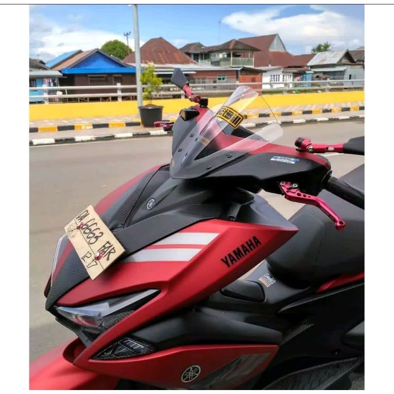 Visor Sectbill Aerox Hitam transparan bening Windshiled Aerox Sectbill