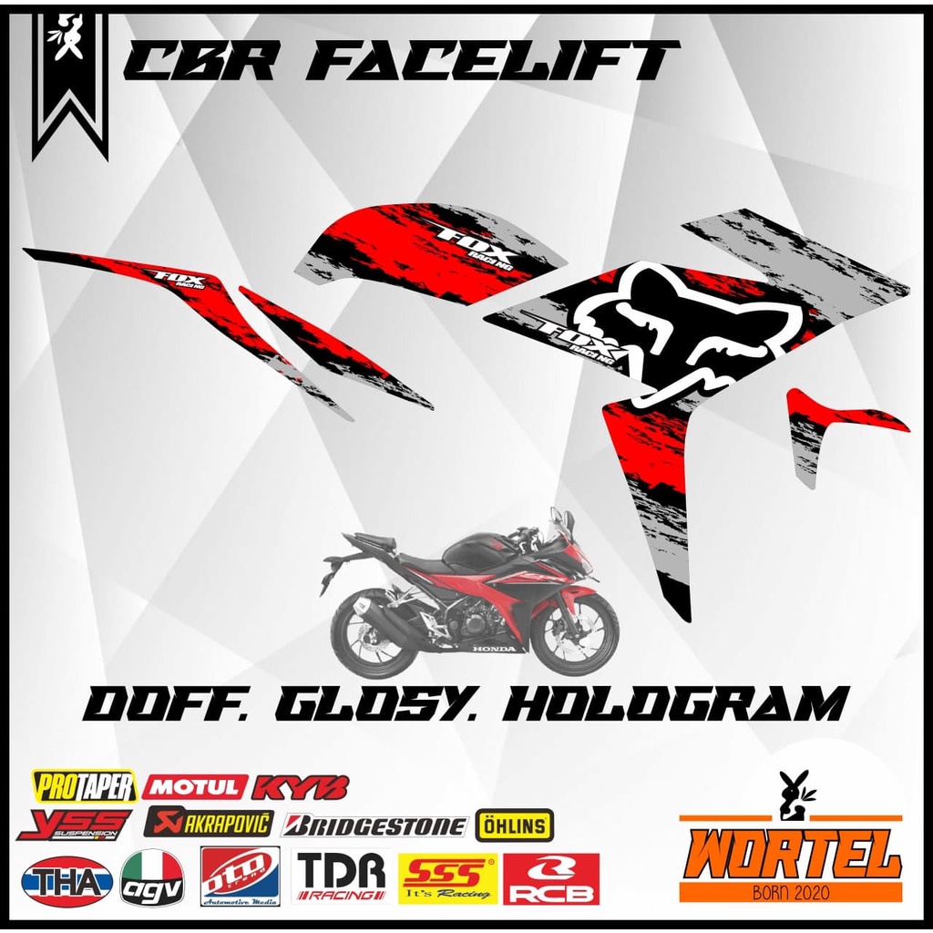 Striping Stiker Decal Motor CBR 150 R/Facelift Fox