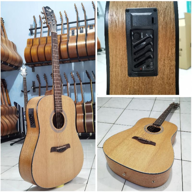 Gitar Akustik Elektrik Jumbo Cowboy GW-240NA GW 240 NA Original