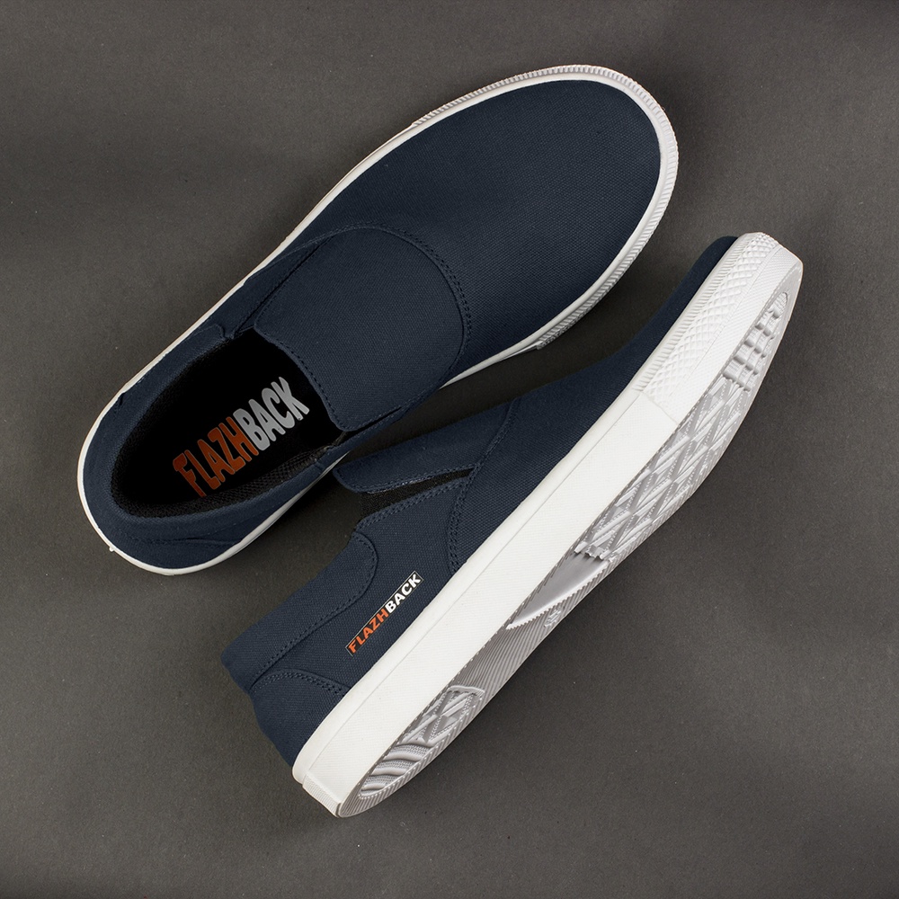 OWL NAVY Sepatu Sneakers Pria Casual Slip On Kanvas ORIGINAL Flazhback