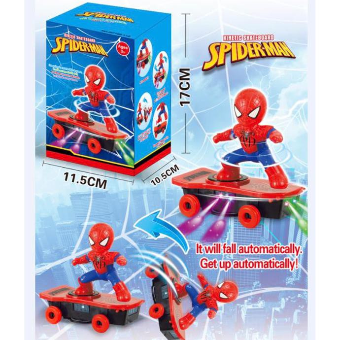 IHOT SALEl MAINAN SPIDER MAN Skuter Skateboard Elektrik Gambar Kartun Spiderman IBDLl
