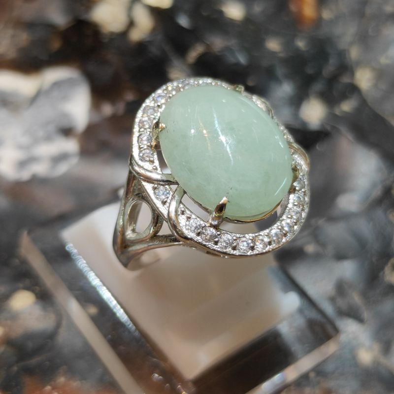 cincin Wanita Giok Burma Asli 03