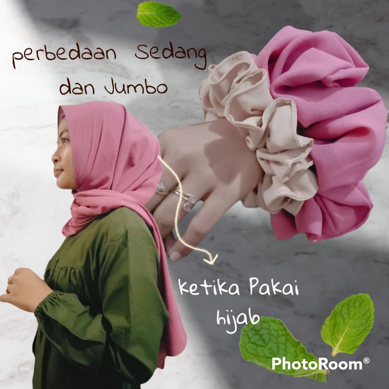 Scrunchie ikat rambut hijab cepol jumbo