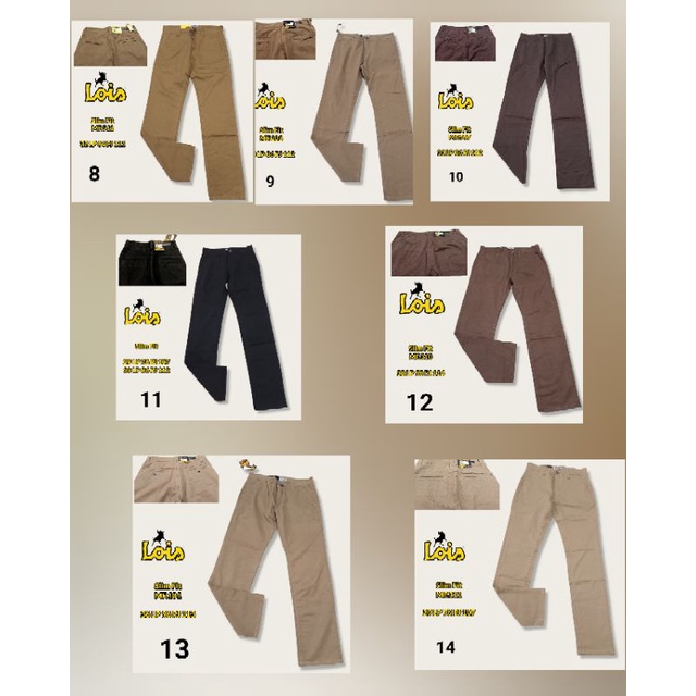 CELANA CHINOS LOIS  SLIM FIT ORIGINAL 100% TIDAK ORI KEMBALI