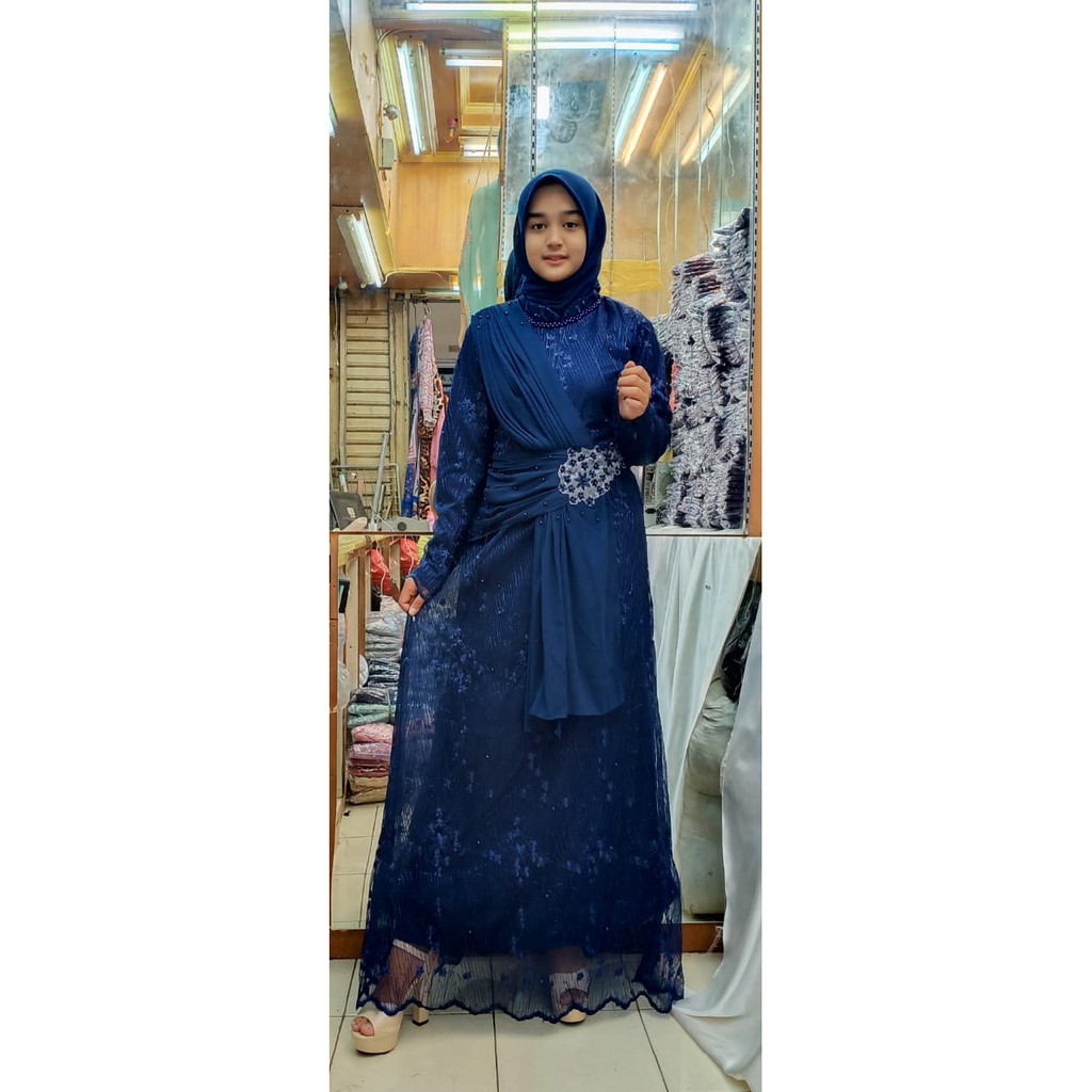 REAL PICT LONG GAMIS TULLE PESTA / GAMIS TULLE PESTA / GAUN PESTA