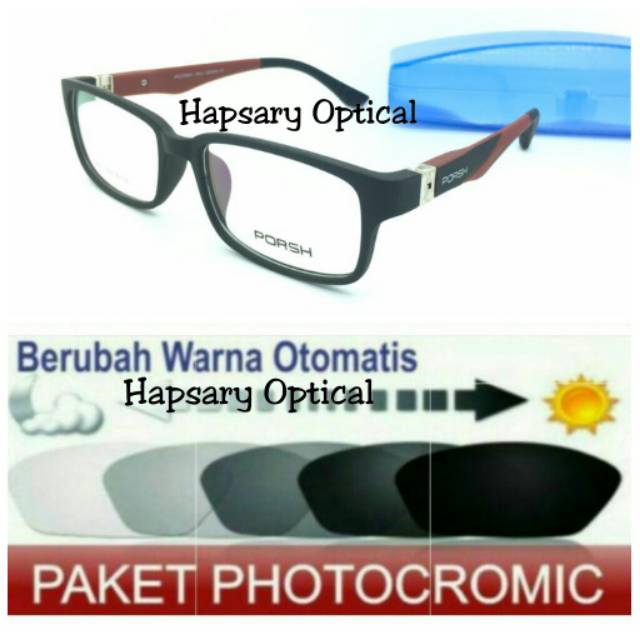 Frame Kacamata Pria Trendy ( FREE LENSA PHOTOCROMIC / Lensa Berubah otomatis ) Kacamata Terbaru