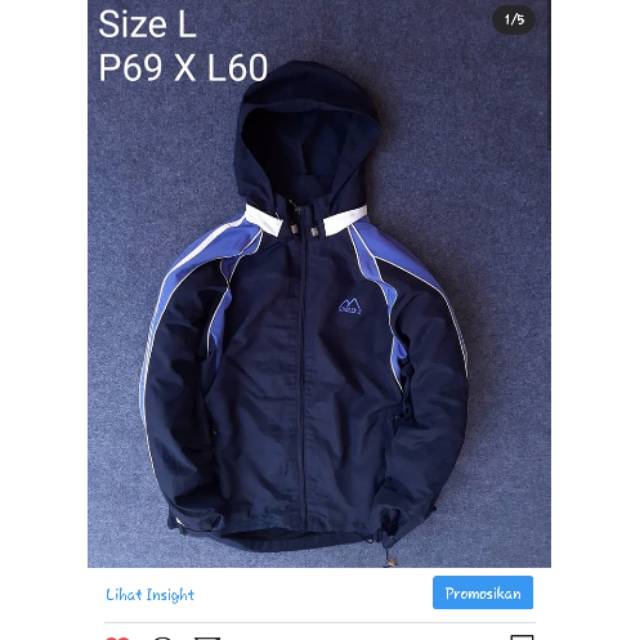 Jaket second original tnf, puma, columbia dll