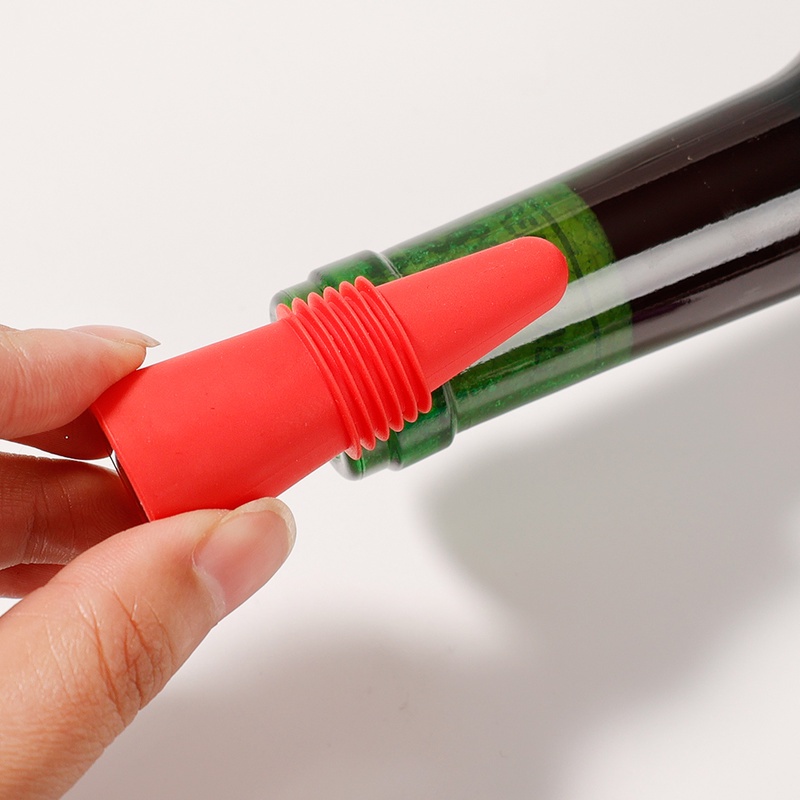 Stopper Botol Wine Bahan Silikon Untuk Aksesoris Dapur