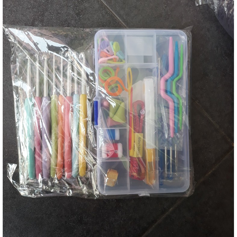 Hakpen Set dan Aksesoris Rajut/Perlengkapan Rajut/Jarum Rajut Set/Alat Rajut Set