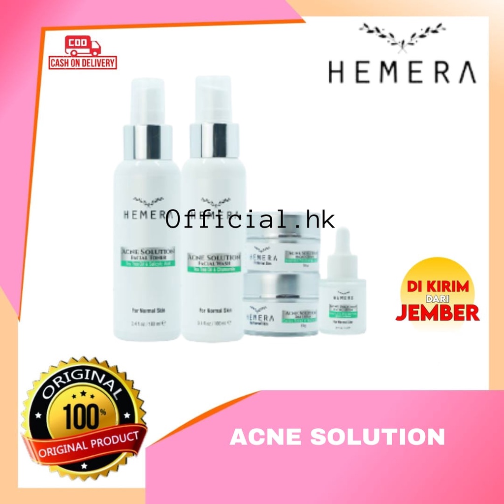 PAKET Acne SOLUTION Hemera Beauty Solusi Jerawat Skin Care | HEMERA PAKET ACNE SOLUTION SKINCARE | S