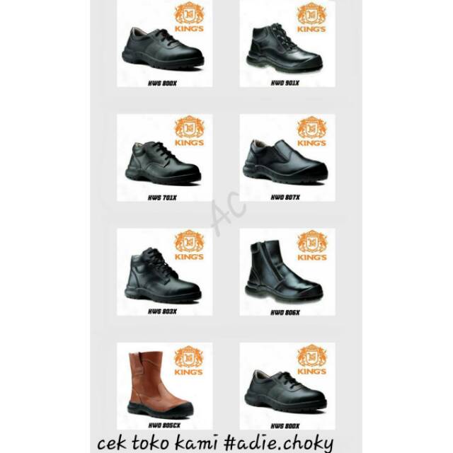 Sepatu safety King's Rp295 -Rp600