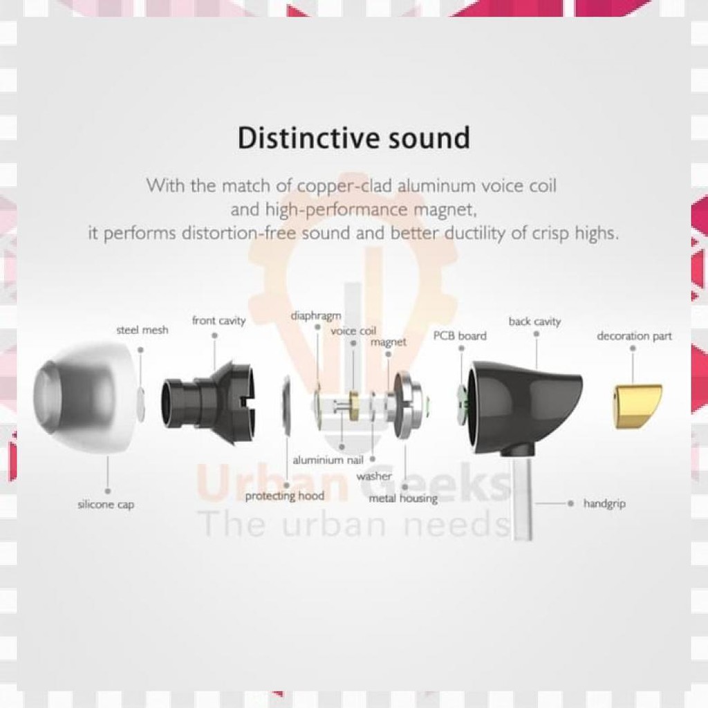 Headset Rock Zircon  Earphone Iem Headset Stereo Bass - Hitam Earphone