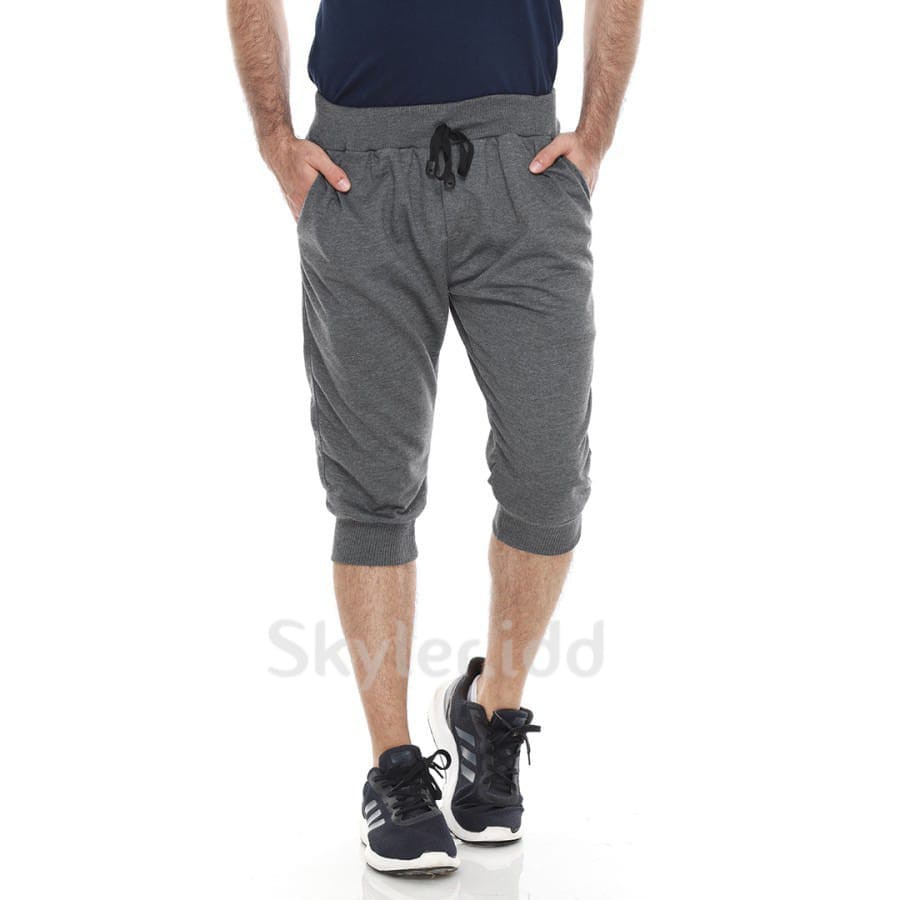 Celana Jogger Pants Pria Polos Selutut 7/8