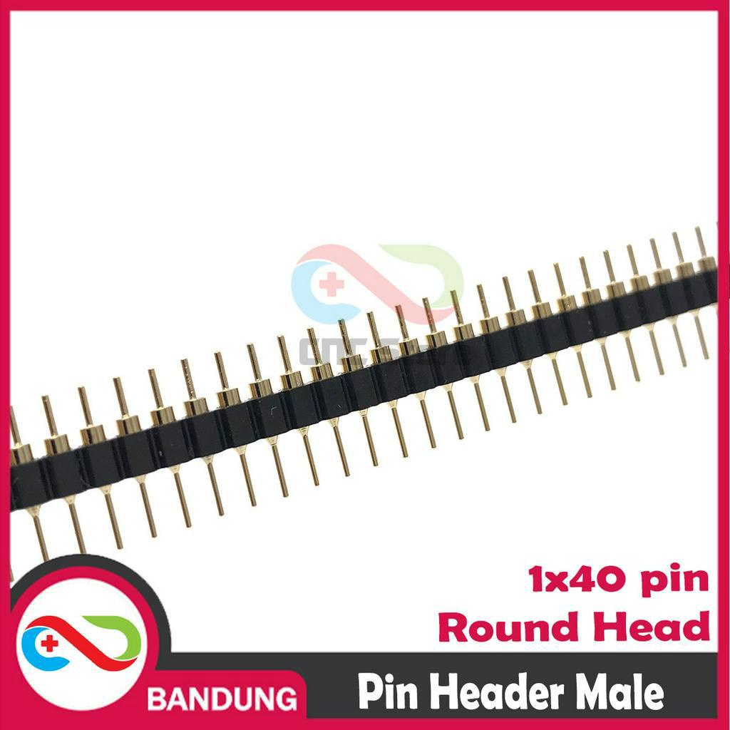 PIN HEADER MALE ROUND HEAD SINGLE ROW 1X40 2.54MM