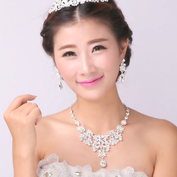 [READY STOCK] ANTING SET KALUNG PENGANTIN AKSESORIS WEDDING MODERN KAP013