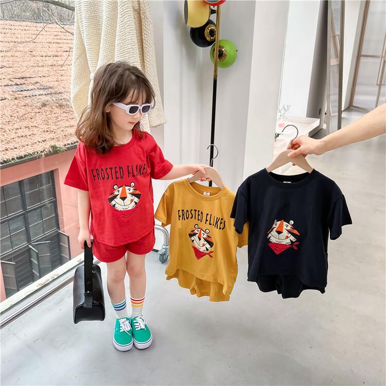 BEFAST - ZTL OOTD Setelan Anak AISE / Setelan anak Forted unisex / Pakaian Anak Santai Rumahan / Setelan Casual Anak / Oneset Termurah / Pakaian Anak-Anak Unisex / Oneset Keluaran Terbaru / Set Atasan Kaos Lengan Pendek Motif+Celana pendek Polos