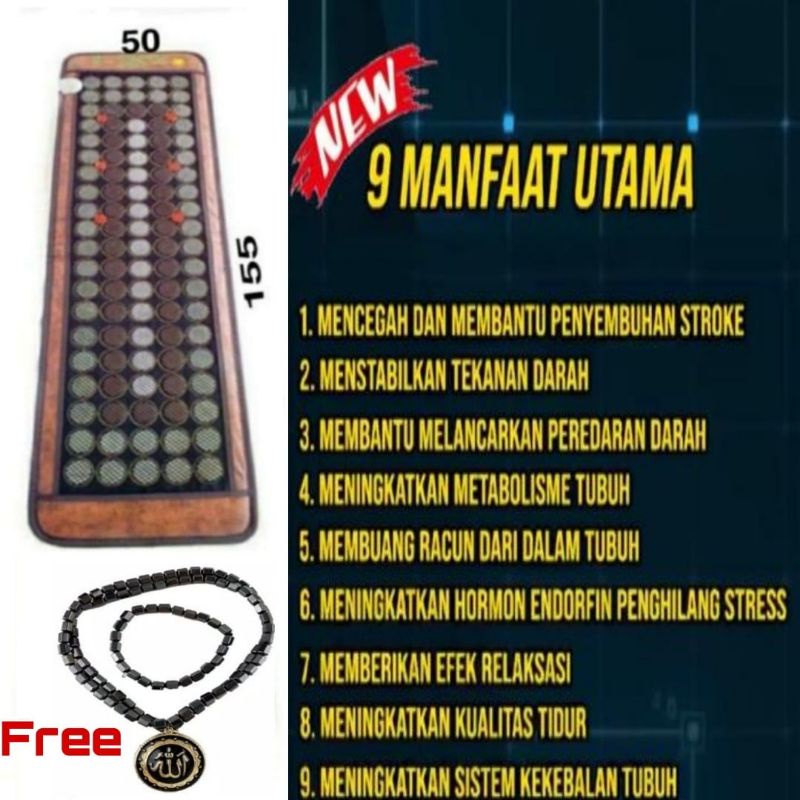 Kasur batu giok matras batu giok - Kasur matras terapi kesehatan giok