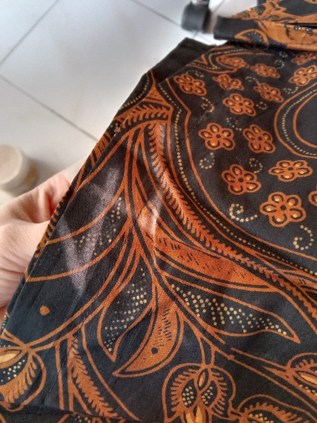 Peksi Semulur Sogan Kemeja Batik Pria Katun Primisima Full Furing