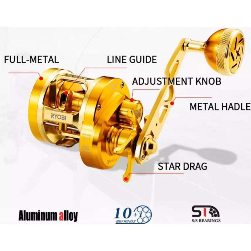 reel oh overhead ryobi varius gold edition kiri