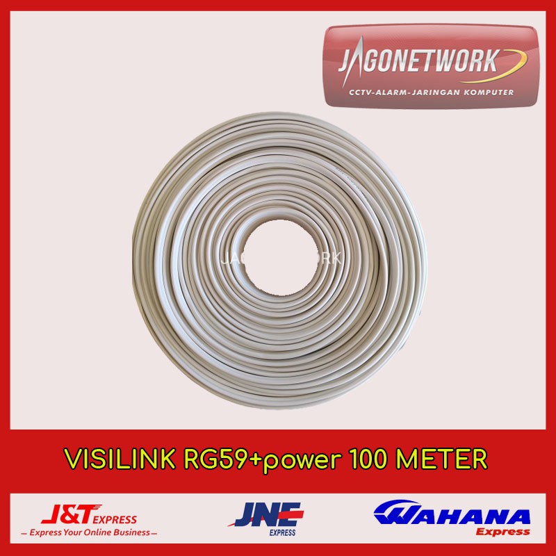 CABLE/KABEL CCTV Coaxial visilink RG59 plus power 1 roll = 100 meter