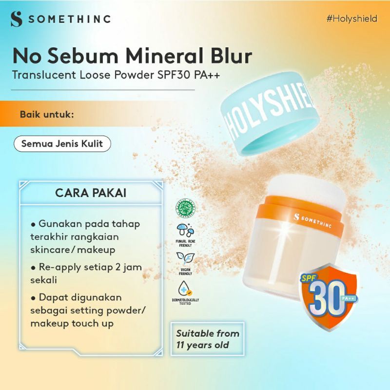 (Fullsize) SOMETHINC No Sebum Mineral Blur Translucent Loose Powder SPF30 PA++ Easy Touch Up