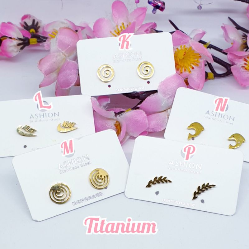 Anting Titanium Asli Anti Karat &amp; Alergi ♡YURI♡