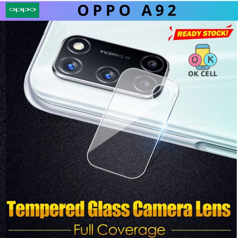 2in1 - Tempered Glass Anti Spy TG Anti Gores Layar Kamera Oppo A92 Screen Protector Privacy Premium