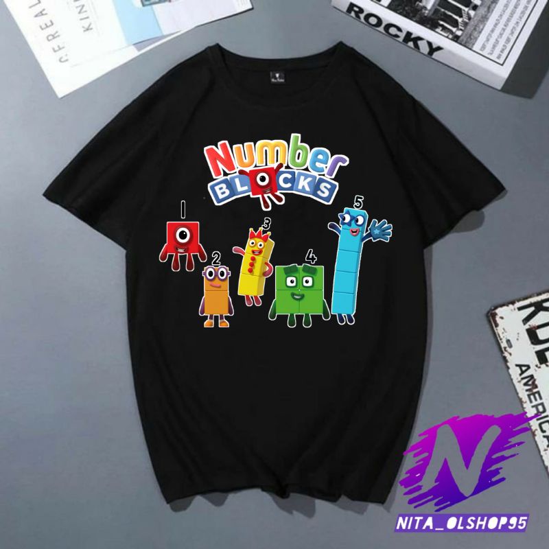 BAJU ANAK NUMBER BLOCKS kaos anak number blocks KAOS NOMBER BLOCKS