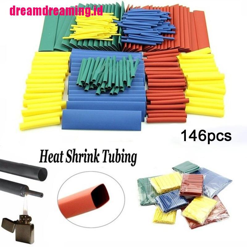 (dreamdreaming.id) 164pcs Selang Bakar Heat Shrink Untuk Membungkus Kabel