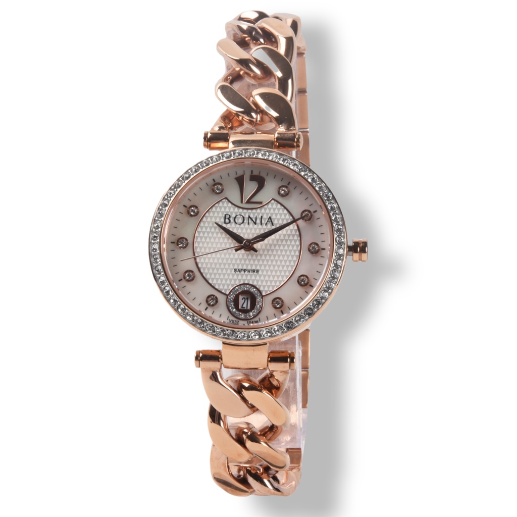Bonia Swarovski BNB10436-2555S Jam Tangan Wanita - Rosegold - Stainless Steel Bracelet