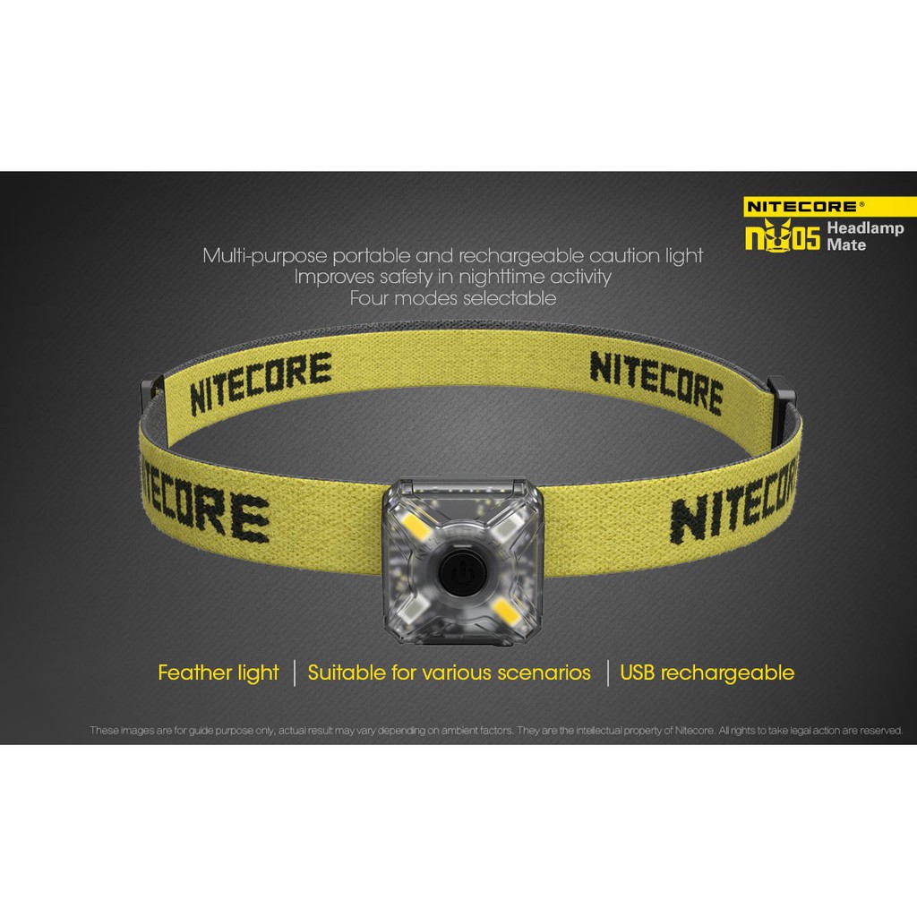 NITECORE NU05 KIT LIGHTWEIGHT 35 LUMENS | SENTER KEPALA SUPER TERANG SENTER KEPALA ANTI AIR SENTER K